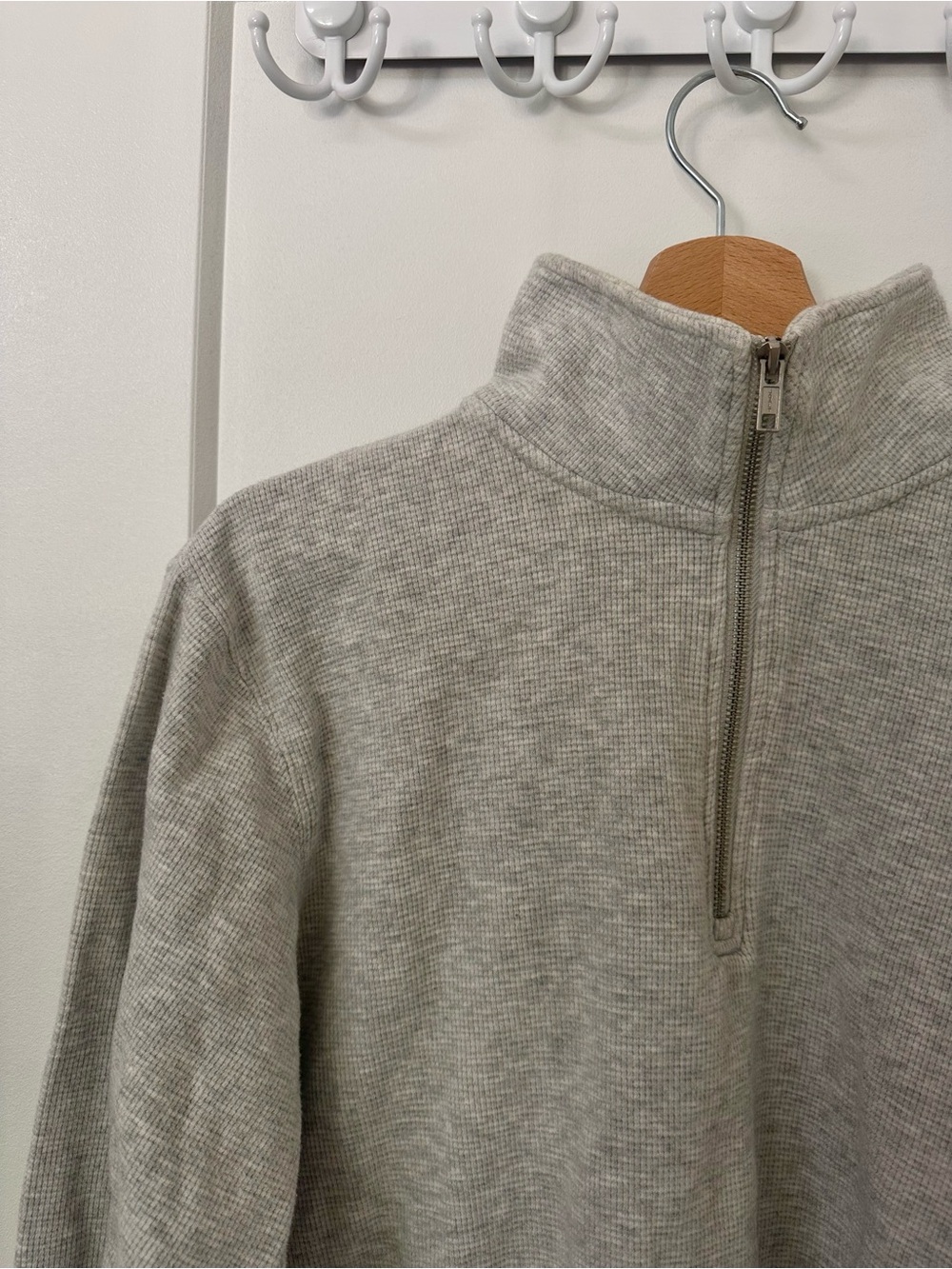 Half-Zip Sweater Pullover - Light Gray